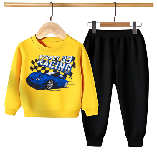 STREET RACING PRINTED SWEATSHIRT SET