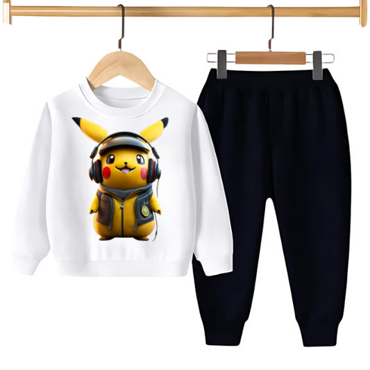 PIKACHU PRINTED SWEATSHIRT SET