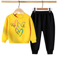 FAITH,LOVE,HOPE PRINTED SWEATSHIRT SET