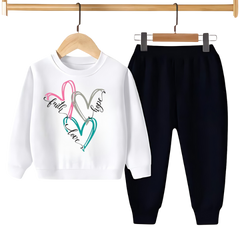 FAITH,LOVE,HOPE PRINTED SWEATSHIRT SET