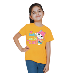 Baby Cat Printed T Shirt For Kids