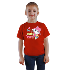 Baby Cat Printed T Shirt For Kids