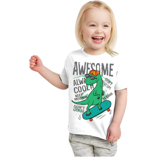 AWESOME DINO T Shirt for Kids