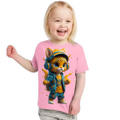 Cool Cat Printed T Shirt For Kids