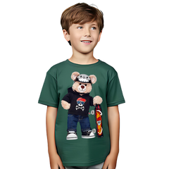 TEDDY BEAR SKATEBOARD KIDS T SHIRT