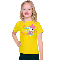 Baby Cat Printed T Shirt For Kids