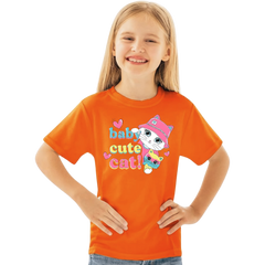 Baby Cat Printed T Shirt For Kids