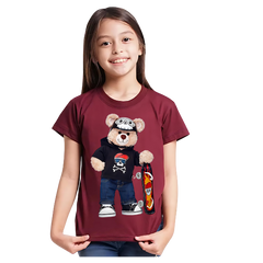 TEDDY BEAR SKATEBOARD KIDS T SHIRT