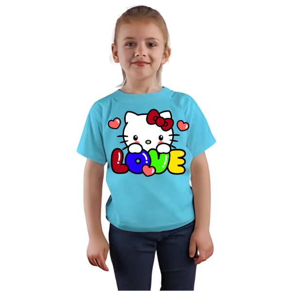 Kitty Love T Shirt For Kids