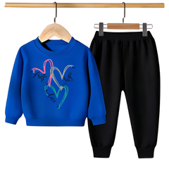 FAITH,LOVE,HOPE PRINTED SWEATSHIRT SET