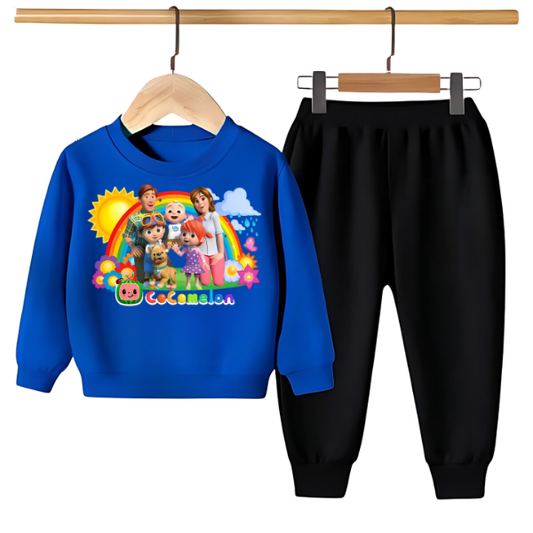 COCOMELON PRINTED SWEATSHIRT SET