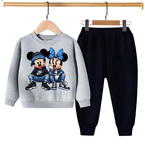 MICKEY & MINNIE PRINTED SWEATSHIRT SET