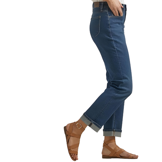 STRAIGHT STRETCHABLE JEANS FOR WOMEN- BLUE