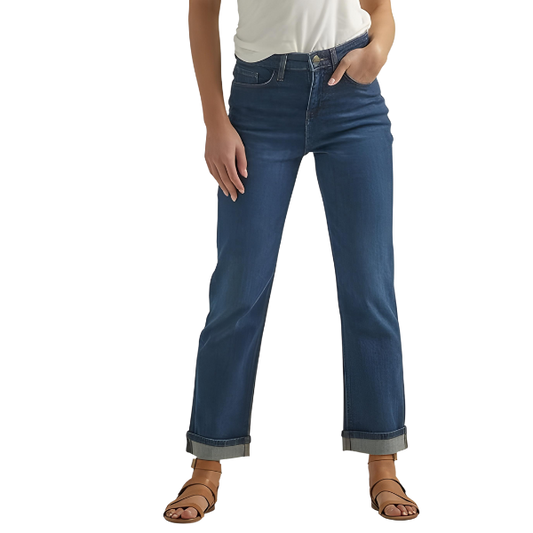 STRAIGHT STRETCHABLE JEANS FOR WOMEN- BLUE