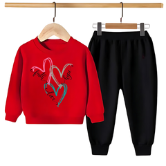 FAITH,LOVE,HOPE PRINTED SWEATSHIRT SET