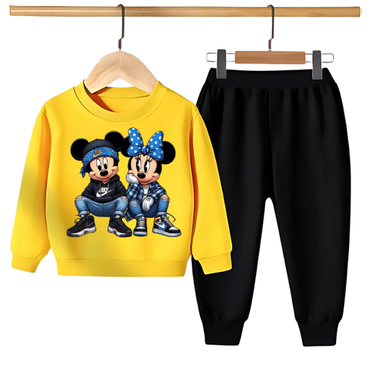 MICKEY & MINNIE PRINTED SWEATSHIRT SET