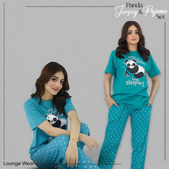 Panda Printed Sleeping Wear Pajama set