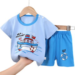 Blue Sea Journey Kids Short Sleeve Kids Wear