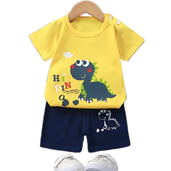 DINO SHORT SLEEVE SET KIDS WEAR