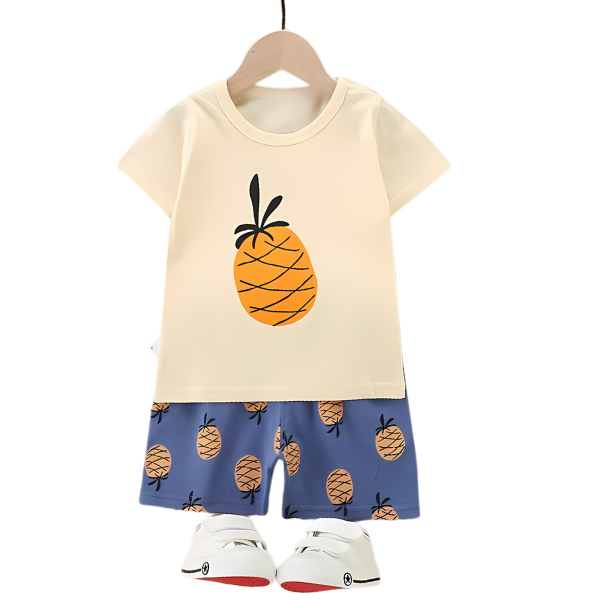 PINEAPPLE SHORT SLEEVE SET KIDS WEAR