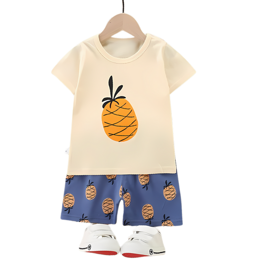 PINEAPPLE SHORT SLEEVE SET KIDS WEAR