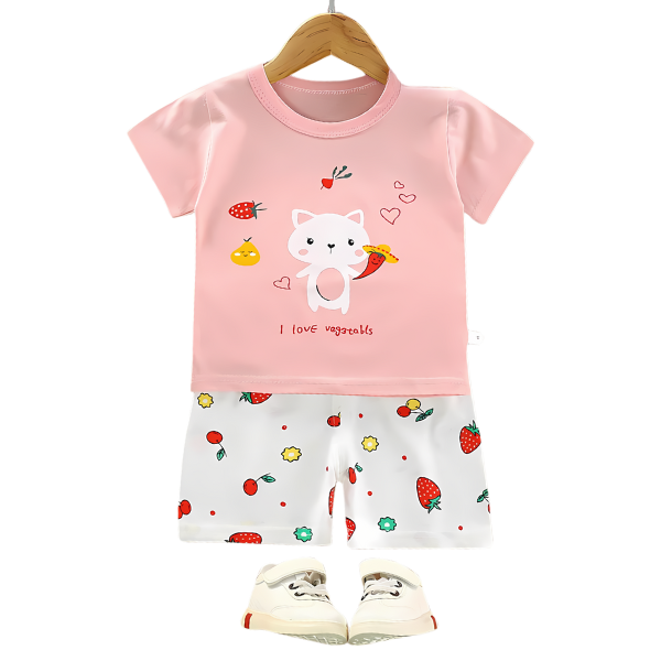 I LOVE VEGGIES SHORT SLEEVE SET KIDS WEAR