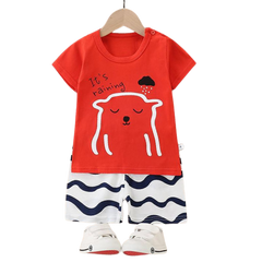 ITS RAINING SHORT SLEEVE SET KIDS WEAR