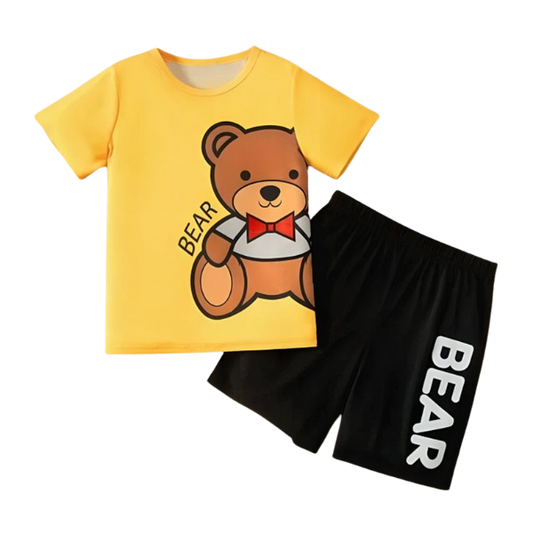 BEAR SHORT SLEEVE SET KIDS WEAR