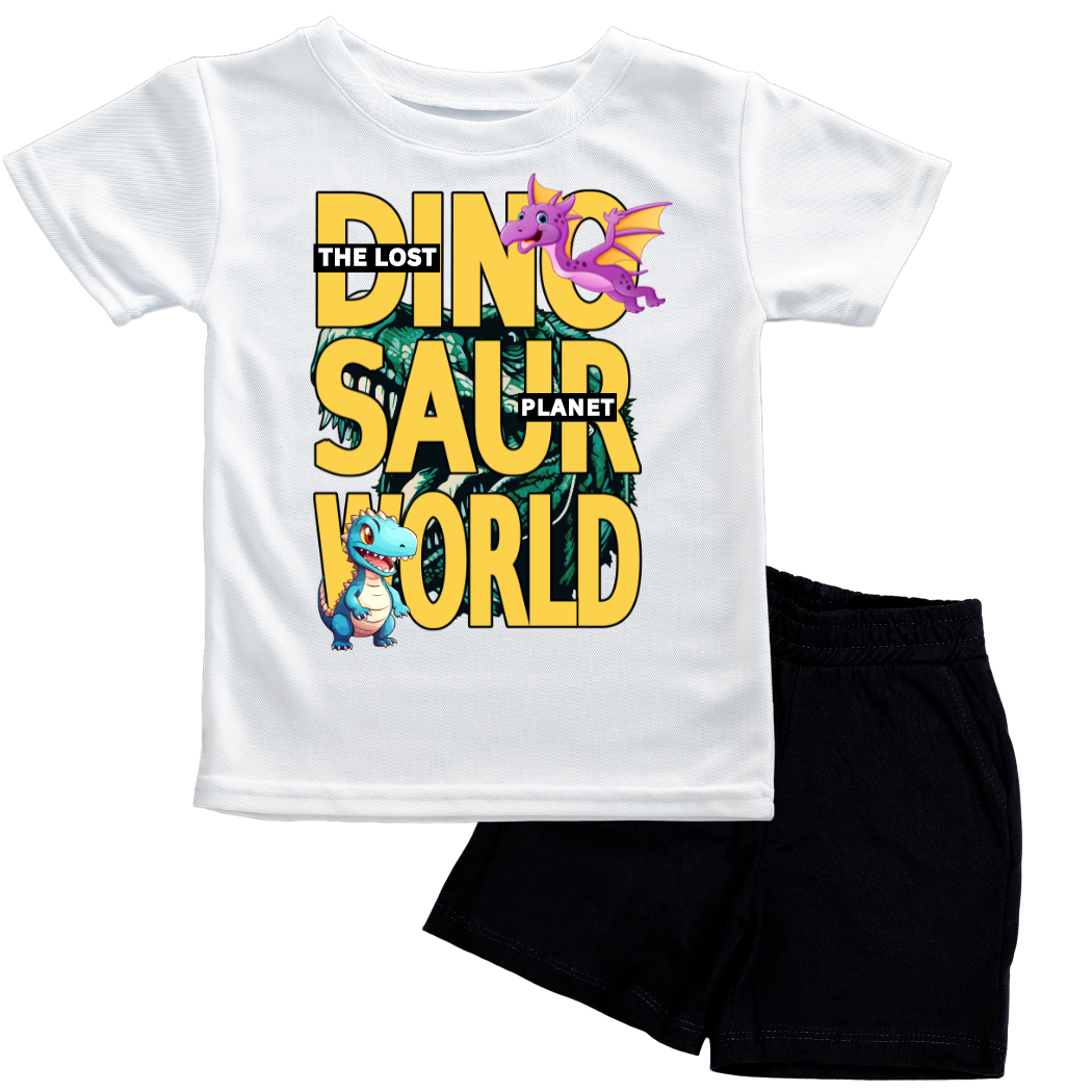 DINOSAUR World Shirt with BLACK Short Set