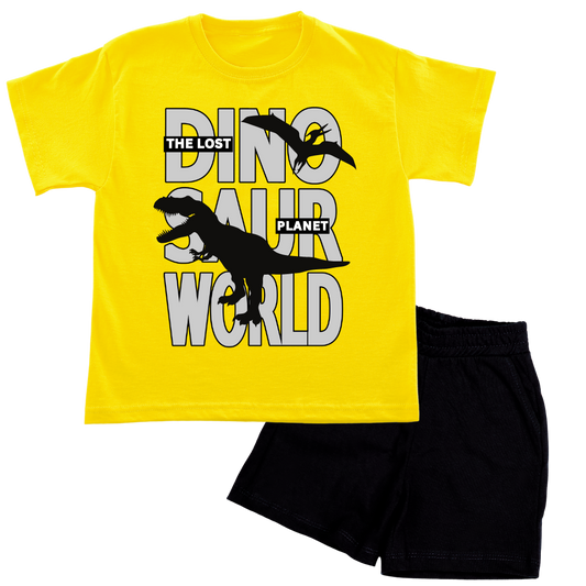 DINO World Shirt with BLACK Short Set