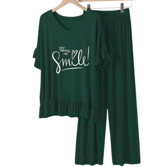 Bottle Green Frock Flapper style Loungewear - AL TAQWA