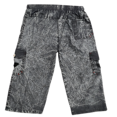 BLACK MARBLE TEXTURE SOFT COTTON SHORT