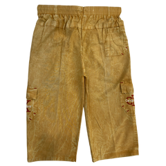 YELLOW TEXTURE SOFT COTTON SHORT