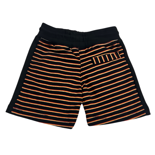 Black Stripe Cotton Terry Short