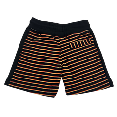 Black Stripe Cotton Terry Short