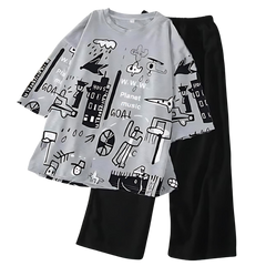 GRAPHICS PRITED WOMEN PJ SET