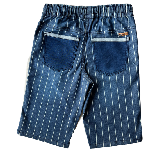 KIDS STRIPE BLUE COTTON SHORT