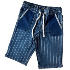 KIDS STRIPE BLUE COTTON SHORT