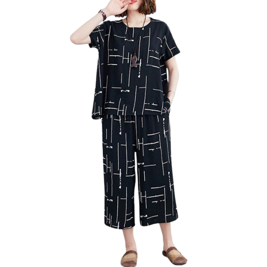 Printed Capri PJ Nightsuit - AL TAQWA