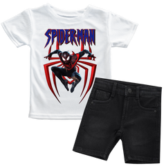 SPIDER MAN SHIRT WITH  DENIM SHORT