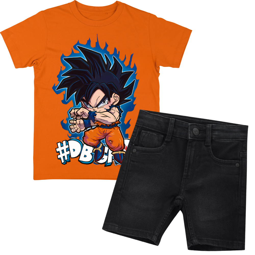 DRAGON BALL Z SHIRT WITH BLACK DENIM SHORT