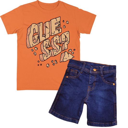 Guess? Shirt with Blue Denim Short Set