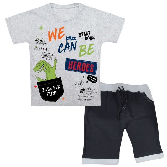 WE CAN BE...HEROES Shirt with Short Set