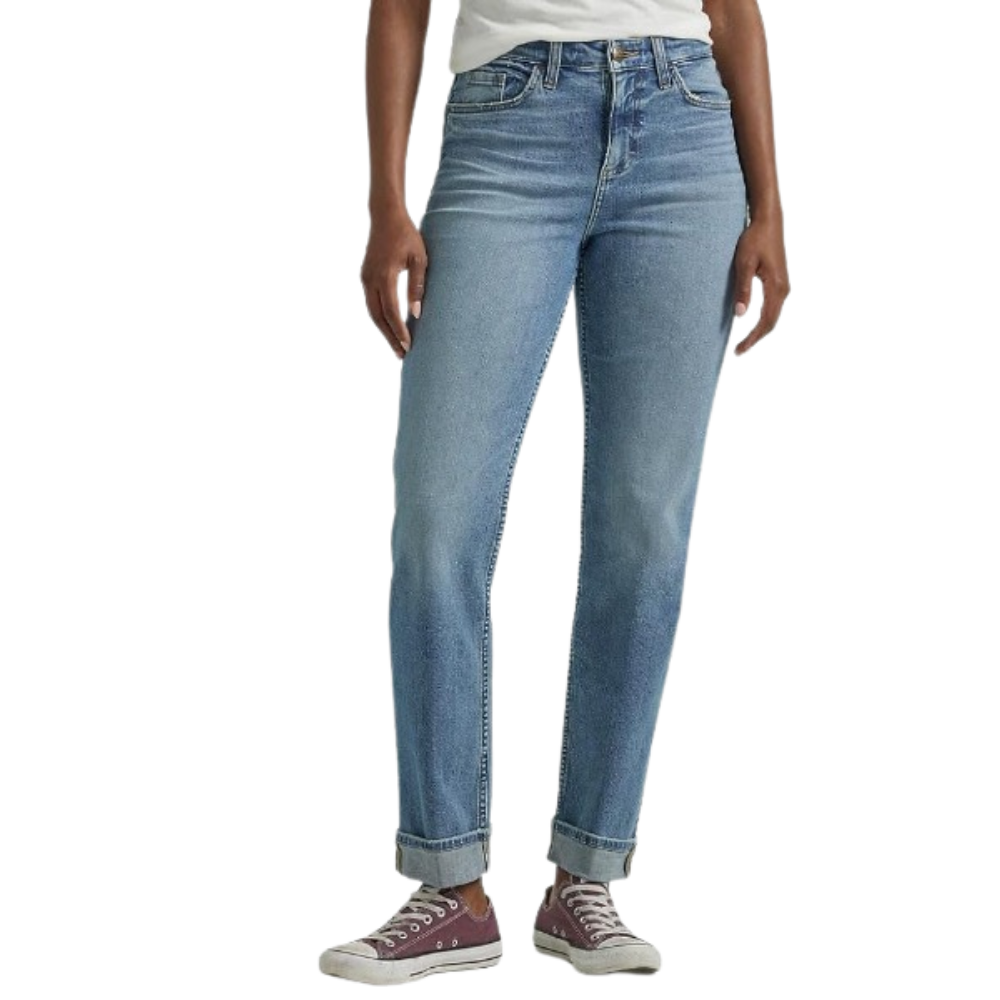 STRAIGHT STRETCHABLE ICE BLUE JEANS FOR WOMEN