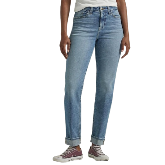 STRAIGHT STRETCHABLE ICE BLUE JEANS FOR WOMEN