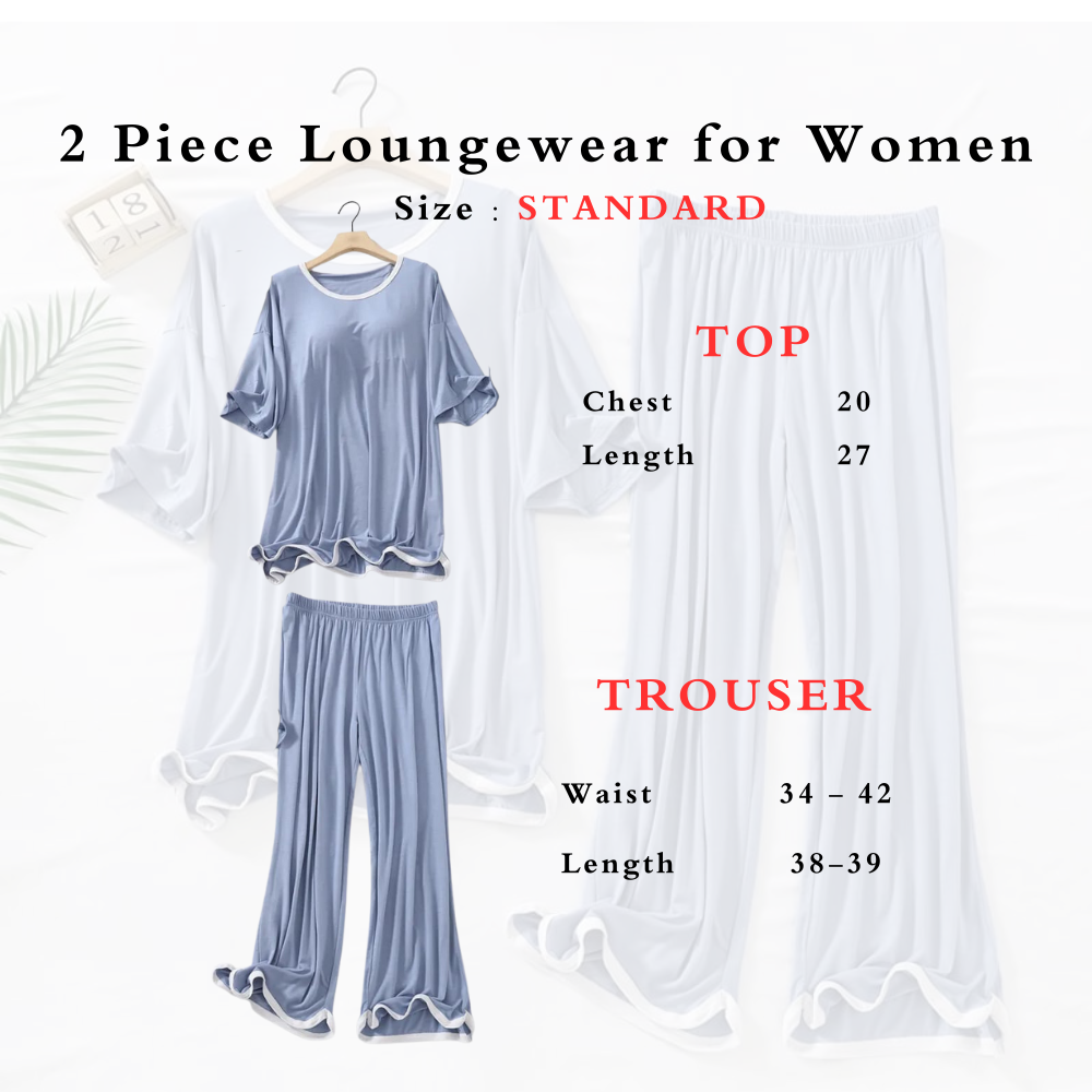 Palazzo Lounge Wear For Women PJ Set - AL TAQWA