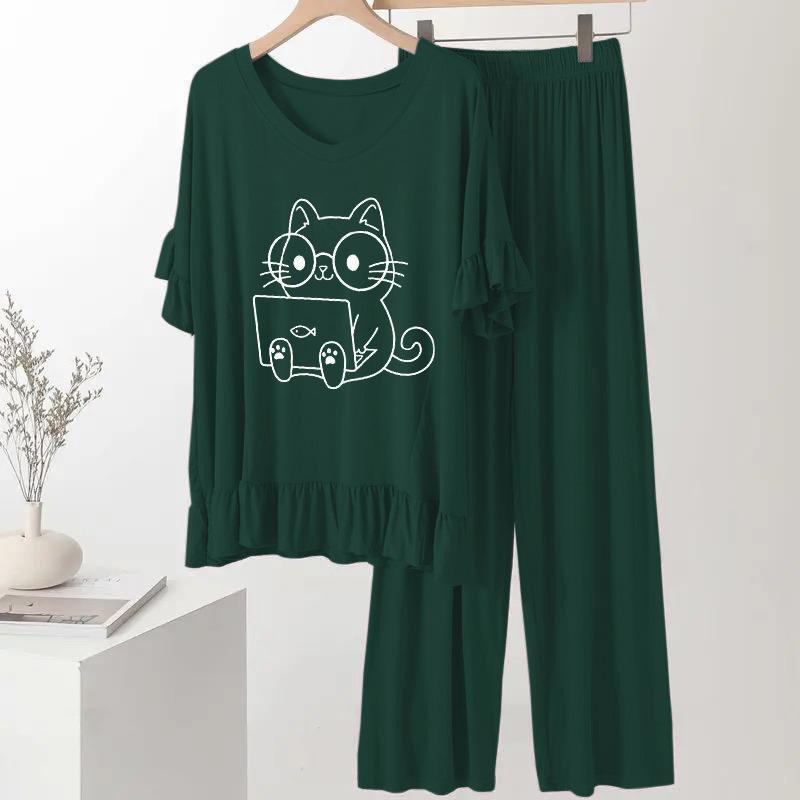 Bottle Green Frock Flapper style Loungewear - AL TAQWA