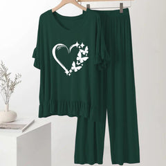 Bottle Green Frock Flapper style Loungewear - AL TAQWA