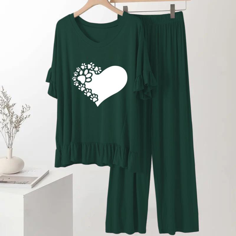 Bottle Green Frock Flapper style Loungewear - AL TAQWA