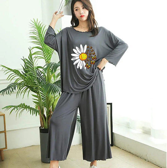 Palazzo Lounge Wear For Women PJ Set - AL TAQWA